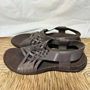 Merrell Women’s 8 Falcon Brown  Memory Foam Slingback Sandal Comfort Nature NICE